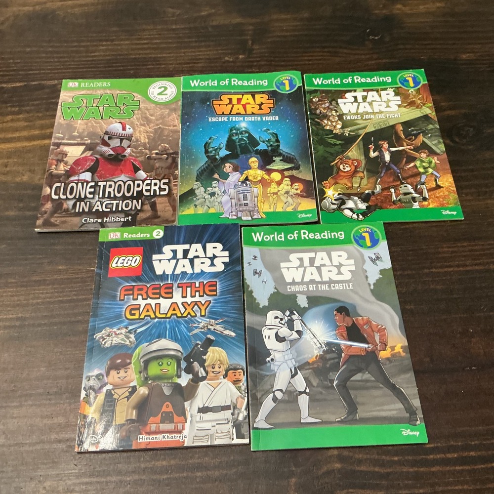 Star Wars Early Reader Book Lot 5 DK World Reading Level 1 2 LEGO Clone Trooper